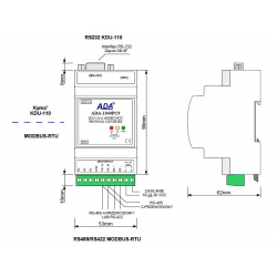 Konwerter protokołu Kyma KDU-110 na MODBUS-RTU ADA-1040PC9-1-23 Cel-Mar